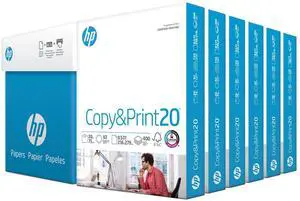 Printer Paper - Copy and Print, 20 lb., 8.5" x 11", 2,400 Sheets, 6 Pack, White Printer Paper - Copy and Print, 20 lb., 8.5" x 11", 2,400 Sheets, 6 Pack, White