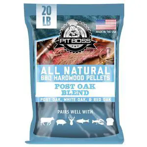 Pit Boss100% All Natural Hardwood Post Oak Blend BBQ Grilling Pellets, 20 Pound Bag Pit Boss100% All Natural Hardwood Post Oak Blend BBQ Grilling Pellets, 20 Pound Bag