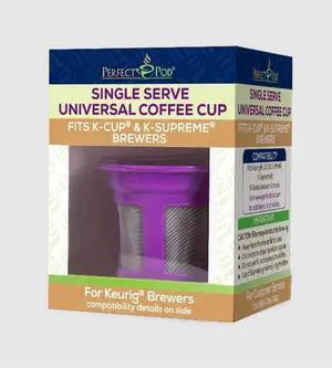 Perfect Pod Single Serve Universal Reusable Coffee Filter Cup, Multistream Technology Perfect Pod Single Serve Universal Reusable Coffee Filter Cup, Multistream Technology