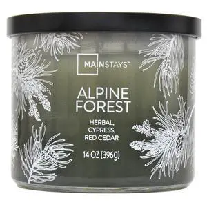 Mainstays Alpine Forest 3-Wick Ombre Wrapped Scented Jar Candle, 14 oz Mainstays Alpine Forest 3-Wick Ombre Wrapped Scented Jar Candle, 14 oz