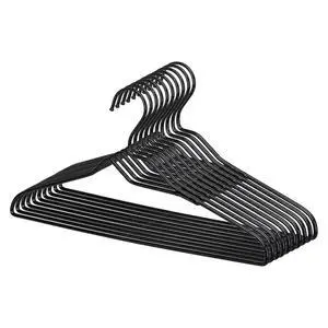 Better Homes & Gardens Black Non-Slip Adult Hangers with Chrome Hook, 10 Pack Better Homes & Gardens Black Non-Slip Adult Hangers with Chrome Hook, 10 Pack