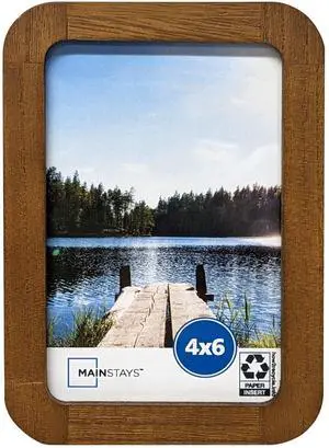 Mainstays 4 x 6 Picture Frame, Walnut Wood Finish, Rounded Corners, Tabletop Photo Frame Mainstays 4 x 6 Picture Frame, Walnut Wood Finish, Rounded Corners, Tabletop Photo Frame