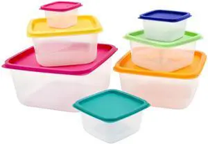 Mainstays Plastic Rainbow Food Storage Set, Multi Color, 14 Count, Best for Leftover Storage and Reheating Mainstays Plastic Rainbow Food Storage Set, Multi Color, 14 Count, Best for Leftover Storage and Reheating