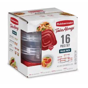 Rubbermaid TakeAlongs Food Storage Containers, 16 Piece Set Rubbermaid TakeAlongs Food Storage Containers, 16 Piece Set