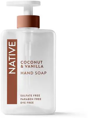 Native Liquid Hand Soap, Coconut & Vanilla, Non-drying, Naturally Derived Cleansers, Sulfate Free, 13 fl oz Native Liquid Hand Soap, Coconut & Vanilla, Non-drying, Naturally Derived Cleansers, Sulfate Free, 13 fl oz