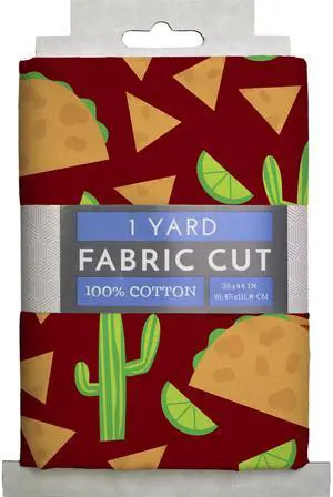 David Textiles, Inc. 36" x 44" 100% Cotton Taco Toss Precut Sewing & Craft Fabric, Brown David Textiles, Inc. 36" x 44" 100% Cotton Taco Toss Precut Sewing & Craft Fabric, Brown