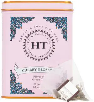 Harney & Sons Cherry Blossom, Green Tea with Cherry Flavor, 1.4 oz, 20 Count Harney & Sons Cherry Blossom, Green Tea with Cherry Flavor, 1.4 oz, 20 Count