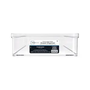 Mainstays Extra Large Wide Clear PET Plastic Organizer Tray, 12 in x 6 in x 2 in Mainstays Extra Large Wide Clear PET Plastic Organizer Tray, 12 in x 6 in x 2 in