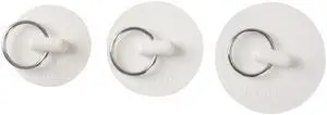 Mainstays 3 Piece Rubber Sink Stoppers with Rings for 1", 1.25", and 1.5" Bathroom Drains Mainstays 3 Piece Rubber Sink Stoppers with Rings for 1", 1.25", and 1.5" Bathroom Drains