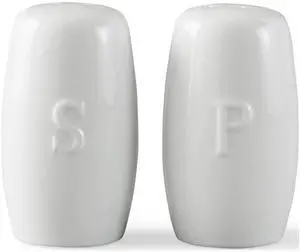 Better Homes & Gardens White Porcelain Embossed Salt & Pepper Shaker Set Better Homes & Gardens White Porcelain Embossed Salt & Pepper Shaker Set
