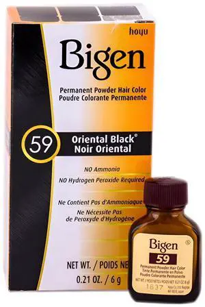 Bigen Permanent Powder Hair Color, Oriental Black 59, Unisex, Adult Bigen Permanent Powder Hair Color, Oriental Black 59, Unisex, Adult