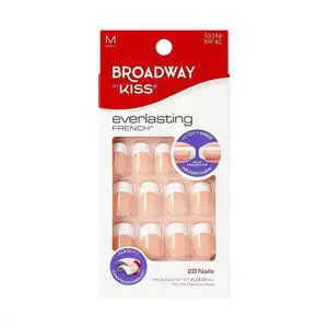 Broadway by Kiss French Tip Press On Nails, Infinite, White, Short Squoval, 28 Count Broadway by Kiss French Tip Press On Nails, Infinite, White, Short Squoval, 28 Count
