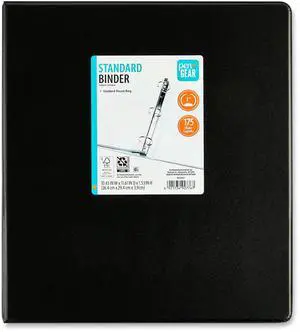 Pen+Gear 1" 3-Ring Standard Binder, Black Pen+Gear 1" 3-Ring Standard Binder, Black