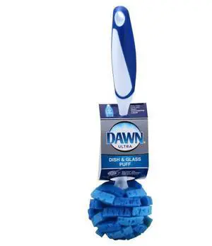 Dawn Ultra 11" Puff Glassware and Dish Cleaning Brush Wand with Sponge Head Dawn Ultra 11" Puff Glassware and Dish Cleaning Brush Wand with Sponge Head