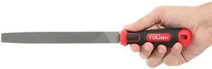 Hyper Tough 8-Inch Steel Mill Bastard File with Ergonomic Soft Grip, 2202V Hyper Tough 8-Inch Steel Mill Bastard File with Ergonomic Soft Grip, 2202V