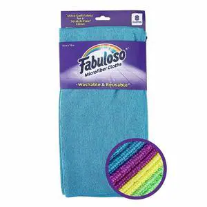 Fabuloso Microfiber Cleaning Cloths for Home & Car, 13x13, Purple, 8 Count Fabuloso Microfiber Cleaning Cloths for Home & Car, 13x13, Purple, 8 Count