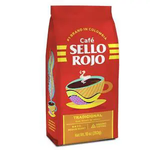 Sello Rojo Tradicional Medium Roast Ground Coffee, 10 oz Sello Rojo Tradicional Medium Roast Ground Coffee, 10 oz