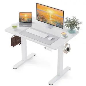 40 x 24 Inch White Electric Standing Desk 40 x 24 Inch White Electric Standing Desk