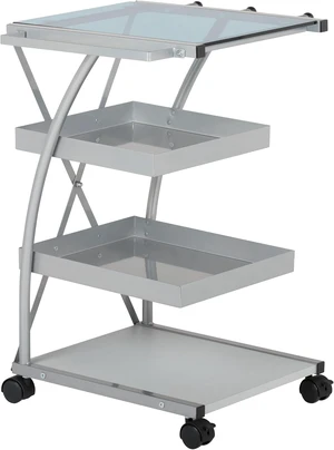 Modern Triflex Mobile Storage Taboret for Arts and Crafts Silver 18.5" W x 16" D x 25.5" H Modern Triflex Mobile Storage Taboret for Arts and Crafts Silver 18.5" W x 16" D x 25.5" H