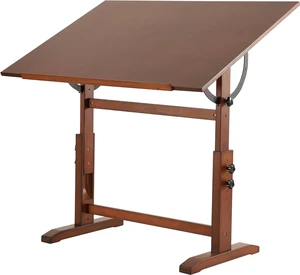 Wood Drafting Table for Adults, 30" X 42" Extra-Large Drawing Table with Adjustable Height & Angle for Art Studio, Solid Pine Wood Artist Desk for Drawing, Drafting, Writing, Reading Wood Drafting Table for Adults, 30" X 42" Extra-Large Drawing Table with Adjustable Height & Angle for Art Studio, Solid Pine Wood Artist Desk for Drawing, Drafting, Writing, Reading