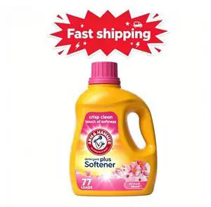 ARM & HAMMER Plus Softener Laundry Detergent Liquid, Orchard Bloom, 100.5 fl oz, 77 Loads ARM & HAMMER Plus Softener Laundry Detergent Liquid, Orchard Bloom, 100.5 fl oz, 77 Loads