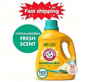 ARM & HAMMER Sensitive Skin Plus Fresh Scent Liquid Laundry Detergent 105 fl oz, 105 Loads ARM & HAMMER Sensitive Skin Plus Fresh Scent Liquid Laundry Detergent 105 fl oz, 105 Loads