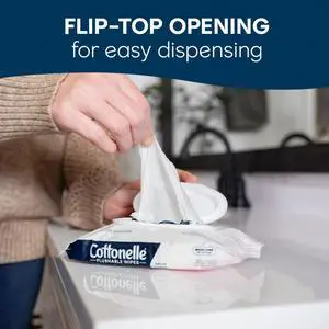 Cottonelle Fragrance Free Flushable Wet Wipes, 4 Flip-Top Packs Cottonelle Fragrance Free Flushable Wet Wipes, 4 Flip-Top Packs