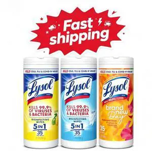 Lysol Disinfecting Wipes, All Purpose Cleaner, Multi Surface Antibacterial Cleaning Wipes, Cleaning Supplies, Lemon + Mango & Hibiscus + Crisp Linen Scent, 35 Count Each (Pack of 3) Lysol Disinfecting Wipes, All Purpose Cleaner, Multi Surface Antibacterial Cleaning Wipes, Cleaning Supplies, Lemon + Mango & Hibiscus + Crisp Linen Scent, 35 Count Each (Pack of 3)