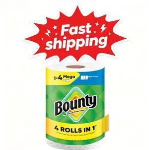 Bounty Paper Towels Select-A-Size White, 1 Mega Roll, 164 Sheets per Roll Bounty Paper Towels Select-A-Size White, 1 Mega Roll, 164 Sheets per Roll