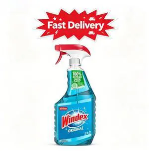 Windex Glass, Window, and Mirror Cleaner, Original Blue, Spray Bottle, 32 fl oz. Windex Glass, Window, and Mirror Cleaner, Original Blue, Spray Bottle, 32 fl oz.