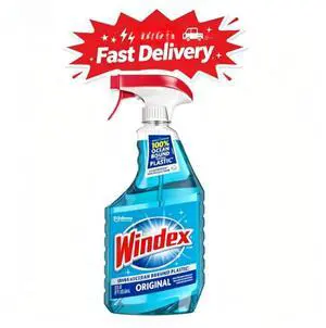 Windex Glass, Window, and Mirror Cleaner, Original Blue, Spray Bottle, 23 fl oz Windex Glass, Window, and Mirror Cleaner, Original Blue, Spray Bottle, 23 fl oz