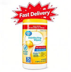 Great Value Lemon Scent Disinfecting Wipes, 1 Lbs, 5.5 oz, 75 Count Great Value Lemon Scent Disinfecting Wipes, 1 Lbs, 5.5 oz, 75 Count