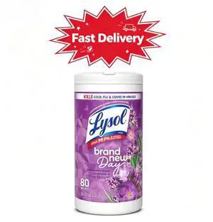 Lysol Disinfecting Wipes, All Purpose Cleaner, Multi Surface Antibacterial Cleaning Wipes, Cleaning Supplies, Lavender & Cotton Blossom Scent, 80 Count Lysol Disinfecting Wipes, All Purpose Cleaner, Multi Surface Antibacterial Cleaning Wipes, Cleaning Supplies, Lavender & Cotton Blossom Scent, 80 Count