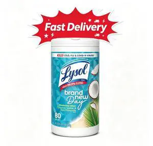 Lysol Disinfecting Wipes, All Purpose Cleaner, Multi Surface Antibacterial Cleaning Wipes, Cleaning Supplies, Coconut & Sea Minerals Scent, 80 Count Lysol Disinfecting Wipes, All Purpose Cleaner, Multi Surface Antibacterial Cleaning Wipes, Cleaning Supplies, Coconut & Sea Minerals Scent, 80 Count