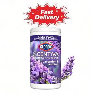 Clorox Scentiva Disinfecting Wipes, Lavender and Jasmine, 75 Count Clorox Scentiva Disinfecting Wipes, Lavender and Jasmine, 75 Count