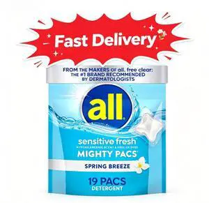 all sensitive fresh MIGHTY PACS Spring Breeze Scented Laundry Detergent, 19 Count all sensitive fresh MIGHTY PACS Spring Breeze Scented Laundry Detergent, 19 Count