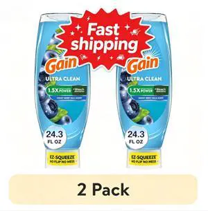 (2 pack) Gain EZ-Squeeze Dishwashing Liquid Dish Soap, Honeyberry Hula, 24.3 fl oz (2 pack) Gain EZ-Squeeze Dishwashing Liquid Dish Soap, Honeyberry Hula, 24.3 fl oz