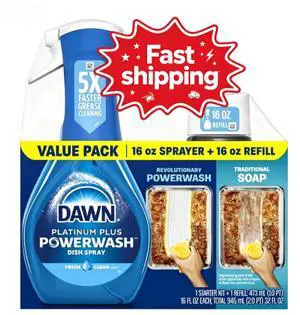 Dawn Platinum Powerwash Dish Spray, Fresh Scent Bundle SK + RF Dawn Platinum Powerwash Dish Spray, Fresh Scent Bundle SK + RF