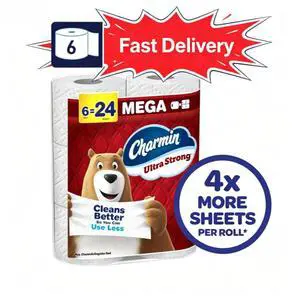 Charmin Ultra Strong Toilet Paper 6 Mega Rolls, 220 Sheets Per Roll Charmin Ultra Strong Toilet Paper 6 Mega Rolls, 220 Sheets Per Roll