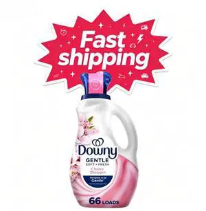 Downy Gentle Soft and Fresh Liquid Fabric Softener, Cherry Blossom Scent, 44 fl oz, 66 Loads Downy Gentle Soft and Fresh Liquid Fabric Softener, Cherry Blossom Scent, 44 fl oz, 66 Loads
