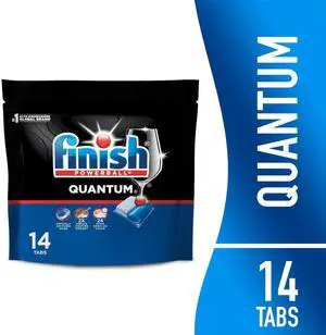 Finish Quantum Dishwasher Pods, No Pre-Rinse Dishwasher Detergent Tabs Soap, Advanced Clean, 14 Count Finish Quantum Dishwasher Pods, No Pre-Rinse Dishwasher Detergent Tabs Soap, Advanced Clean, 14 Count