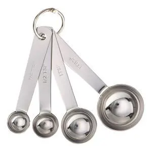 Mainstays Kitchen Stainless Steel 4-Piece Nesting Measuring Spoons Set, Stainless Steel Finish Mainstays Kitchen Stainless Steel 4-Piece Nesting Measuring Spoons Set, Stainless Steel Finish