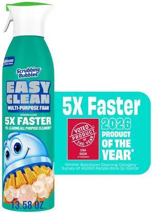 Scrubbing Bubbles Easy Clean Multi-Purpose Bathroom Shower & Tub Cleaner and All Purpose Cleaner, Aerosol Spray, 13.58 oz Scrubbing Bubbles Easy Clean Multi-Purpose Bathroom Shower & Tub Cleaner and All Purpose Cleaner, Aerosol Spray, 13.58 oz
