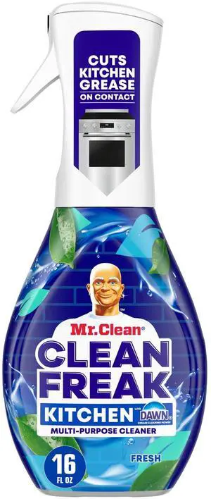 Mr. Clean Clean Freak Fresh Kitchen Multi Purpose Degreaser, 16 Fl oz, Household Cleaner Mr. Clean Clean Freak Fresh Kitchen Multi Purpose Degreaser, 16 Fl oz, Household Cleaner