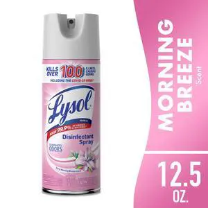 Lysol Disinfectant Spray, Sanitizing and Antibacterial Spray, Deodorizer, Early Morning Breeze, 12.5 oz Lysol Disinfectant Spray, Sanitizing and Antibacterial Spray, Deodorizer, Early Morning Breeze, 12.5 oz