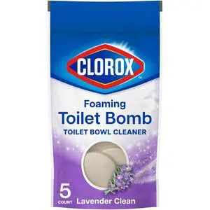 Clorox Foaming Toilet Bomb Toilet Bowl Cleaner, Bleach Free, Lavender Clean, 5 Count Clorox Foaming Toilet Bomb Toilet Bowl Cleaner, Bleach Free, Lavender Clean, 5 Count