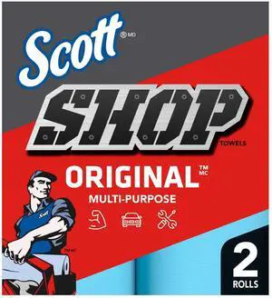 Scott Multi-Purpose, Shop Towel, 2 Rolls, 55 Sheets Per Roll (110 Total Sheets) Scott Multi-Purpose, Shop Towel, 2 Rolls, 55 Sheets Per Roll (110 Total Sheets)