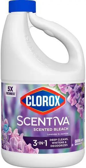 Clorox Scentiva Scented Bleach, Lavender & Jasmine, 81 fl oz Clorox Scentiva Scented Bleach, Lavender & Jasmine, 81 fl oz