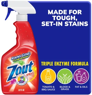 Zout Laundry Stain Remover Spray, Triple Enzyme Formula, 22 oz, 1 Pack Zout Laundry Stain Remover Spray, Triple Enzyme Formula, 22 oz, 1 Pack