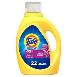 Tide Simply Laundry Detergent Liquid, Oxi Boost + Febreze Odor Defense, Sunny Breeze Scent, 31 fl oz, 22 Loads Tide Simply Laundry Detergent Liquid, Oxi Boost + Febreze Odor Defense, Sunny Breeze Scent, 31 fl oz, 22 Loads